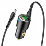 Автомобільний зарядний пристрій HOCO NZ6 PD45W 3-port(2C1A) car charger set(Type-C to Type-C) Black (6931474765208)