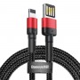 Кабель Baseus Cafule Cable（Special Edition）USB For iP 1m Red+Black (CALKLF-G91)