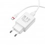 Мережевий зарядний пристрій BOROFONE BA21A Long journey single port QC3.0 charger set(Type-C) White (BA21ACW)