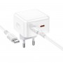 Мережевий зарядний пристрій BOROFONE BA76A Source dual port PD35W(2C) charger set(Type-C to Type-C) White (BA76ACCW)