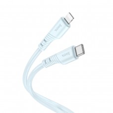 Кабель HOCO X97 Crystal color PD silicone charging data cable iP light blue (6931474799760)