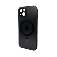 Чохол для смартфона AG Glass Matt Frame Color MagSafe Logo for Apple iPhone 14 Graphite Black (AGMattFrameMGiP14Black)