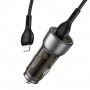 Автомобільний зарядний пристрій HOCO NZ8 Sprinter 43W dual port PD25W+QC3.0 car charger set(C to iP) Brown (6931474782731)