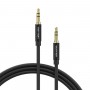 Кабель Vention 3.5mm Male to Male Audio Cable 1M Black Aluminum Alloy Type (BAXBF) (BAXBF)