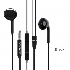 Навушники BOROFONE BM30 Original series wire control earphones with mic Black (BM30B)