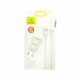 МЗП Usams T21 Charger kit T18 single USB EU charger +Uturn Type-C cable White (T21OCTC01)