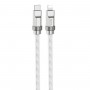 Кабель HOCO U113 Solid PD silicone charging data cable iP Silver (6931474790019)