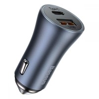 АЗП Baseus Golden Contactor Pro Dual Quick Charger Car Charger U+C 40W Dark Gray (CCJD-0G)