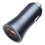 АЗП Baseus Golden Contactor Pro Dual Quick Charger Car Charger U+C 40W Dark Gray (CCJD-0G)