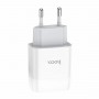 Мережевий зарядний пристрій HOCO C73A Glorious dual port charger White (6931474712912)