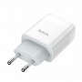 Мережевий зарядний пристрій HOCO C73A Glorious dual port charger White (6931474712912)