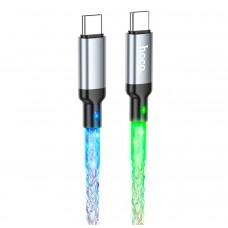 Кабель HOCO U112 Shine 60W charging data cable for Type-C to Type-C Gray (6931474788825)