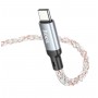 Кабель HOCO U112 Shine 60W charging data cable for Type-C to Type-C Gray (6931474788825)