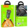 Автомобільний зарядний пристрій HOCO Z46A Blue whale PD20W+QC3.0 car charger set(Type-C) Metal Gray (6931474770370)