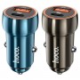 Автомобільний зарядний пристрій HOCO Z46A Blue whale PD20W+QC3.0 car charger set(Type-C) Metal Gray (6931474770370)