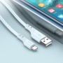 Кабель HOCO X97 Crystal color silicone charging data cable Type-C light blue (6931474799883)