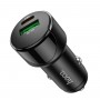 Автомобільний зарядний пристрій HOCO Z42 Light road dual port digital display PD20W+QC3.0 car charger Black (6931474742544)