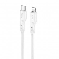 Кабель HOCO X97 Crystal color PD silicone charging data cable iP white (6931474799753)