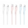 Кабель HOCO X97 Crystal color PD silicone charging data cable iP white (6931474799753)