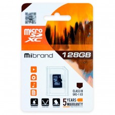 microSDXC (UHS-1 U3) Mibrand 128Gb class 10 (MICDHU3/128GB)