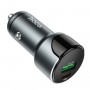 Автомобільний зарядний пристрій HOCO Z42 Light road dual port digital display PD20W+QC3.0 car charger Metal Gray (6931474742551)