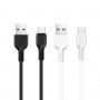 Кабель HOCO X13 USB to Type-C 3A, 1m, PVC, PVC connectors, White (6957531061199)