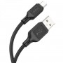 Кабель HOCO X90 Cool silicone charging data cable for Micro Black (6931474788429)