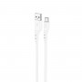 Кабель HOCO X97 Crystal color silicone charging data cable Type-C white (6931474799876)