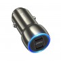 Автомобільний зарядний пристрій HOCO Z48 Tough 40W dual port(2C) car charger Metal Gray (6931474794994)