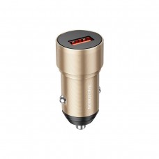 Автомобільний зарядний пристрій BOROFONE BZ19A Wisdom single port QC3.0 car charger 18W Gold (BZ19AG)