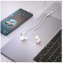 Навушники HOCO M101 Pro Crystal sound Type-C wire-controlled digital earphones with microphone White (6931474782403)