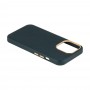 Чохол Leather Case Gold Buttons для iPhone 13 Pro