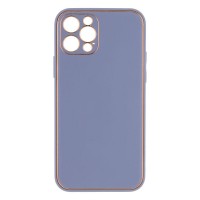 Чохол Leather Gold with Frame without Logo для iPhone 12 Pro