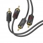 Кабель Aux Hoco UPA29 dual RCA to dual RCA 1.5m