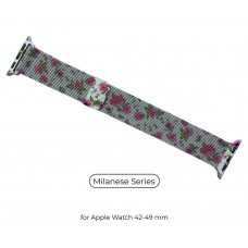 Ремінець ArmorStandart Milanese Loop для Apple Watch All Series 42/44/45/49mm Flower Red Lily (ARM52964)