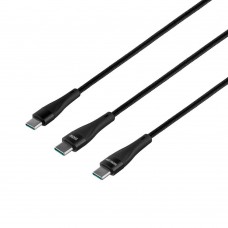 Кабель USB Hoco U102 Super 2 in1 Type-C to Type-C / Type-C 100W