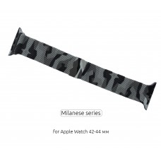 Ремінець ArmorStandart Milanese Loop для Apple Watch All Series 38/40/41mm Military Ahs Grey (ARM52907)