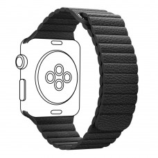 Ремінець ArmorStandart Leather Loop для Apple Watch All Series 38/40/41mm Black (ARM48655)