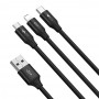 Кабель Baseus Rapid 3-in-1 USB to Micro / Lightning / Type-C 3.5A 1.2m CAJS0000