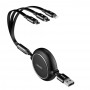 Кабель Baseus Golden Loop 3-in-1 USB to Micro / Lightning / Type-C 3.5A 1.2m CAMLT-JH