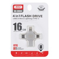 USB флеш-накопичувач XO DK04 USB2.0 4 in 1 16GB