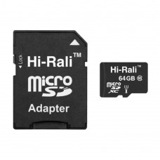 Карта Пам'яті  Hi-Rali MicroSDXC 64gb UHS-1 10 Class &amp; Adapter