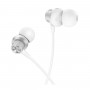 Навушники BOROFONE BM78 Blue sea metal universal earphones with mic Silver (6941991103513)