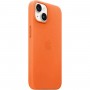 Чохол для смартфона Leather AAA Full Magsafe IC for iPhone 15 Orange (Leat15Orange)