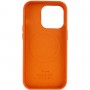 Чохол для смартфона Leather AAA Full Magsafe IC for iPhone 15 Pro Max Orange (Leat15PMOrange)