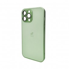 Чохол для смартфона AG Glass Matt Frame Color Logo for Apple iPhone 13 Pro Max Light Green (AGMattFrameiP13PMLGreen)