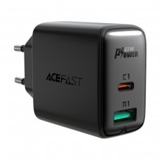 Мережевий зарядний пристрій ACEFAST A5 PD32W(USB-C+USB-A) dual port charger Black (AFA5B)