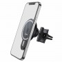 Тримач для мобiльного з БЗП HOCO CA85 Ultra-fast magnetic wireless charging car holder Black (6931474745484)