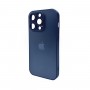 Чохол для смартфона AG Glass Matt Frame Color Logo for Apple iPhone 15 Pro Navy Blue (AGMattFrameiP15PBlue)