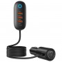 АЗП Usams US-CC161Car Charger 3USB + Type-C 156W With Cigarette Lighter Black (CC161CC01)